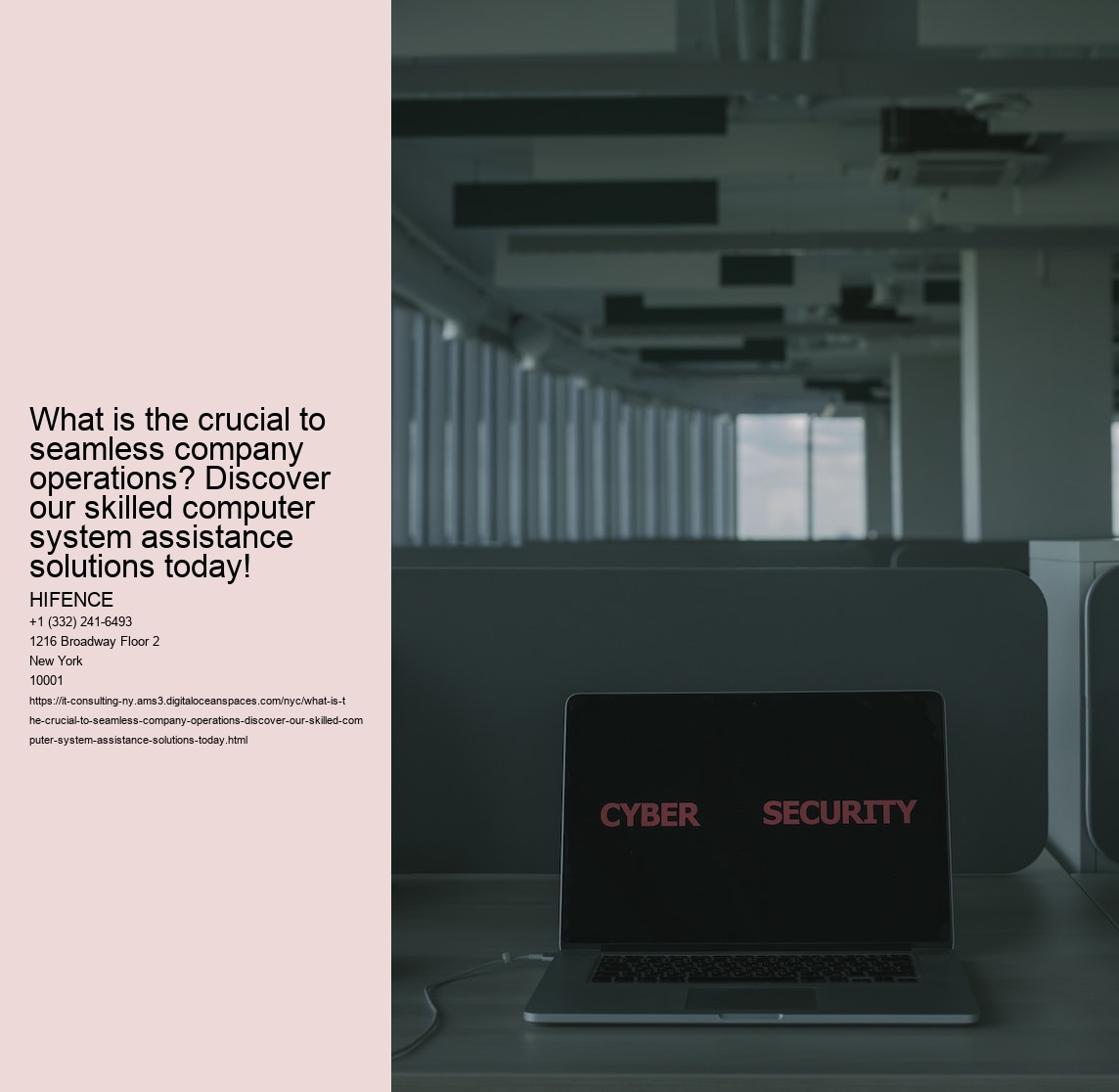 What is the crucial to seamless company operations? Discover our skilled computer system assistance solutions today!
